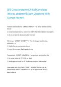 BRS Gross Anatomy Clinical Correlates &lpar;thorax&comma; abdomen&rpar; Exam Questions With Correct Answers
