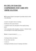 BYU GEOL 109 EXAM 2026&NewLine;COMPREHENSIVE STUDY GUIDE WITH&NewLine;VERIFIED SOLUTIONS&NewLine;