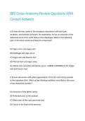 BRS Gross Anatomy Review Questions With Correct Answers