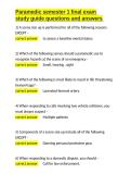 Paramedic semester 1 final exam study guide questions and answers&period;docx&NewLine;&NewLine;