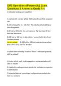 EMS Operations &lpar;Paramedic&rpar; Exam Questions & Answers &lpar;Grade A&plus;&rpar;&period;docx&NewLine;&NewLine;