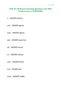 NUR 521 Medical Terminology Questions with 100&percnt; Verified Answers UPDATED&excl;&excl;&excl;&period;