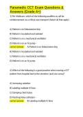 Paramedic CCT Exam Questions & Answers &lpar;Grade A&plus;&rpar;&period;docx&NewLine;&NewLine;