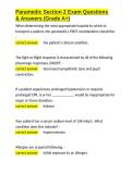 Paramedic Section 2 Exam Questions & Answers &lpar;Grade A&plus;&rpar;&period;docx&NewLine;&NewLine;