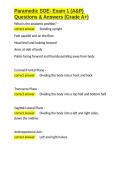 Paramedic SOE- Exam 1 &lpar;A&P&rpar; Questions & Answers &lpar;Grade A&plus;&rpar;&period;docx&NewLine;&NewLine;