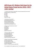 USPS Exam 421 Window Clerk Exam for the United States Postal Service &lpar;2026 &sol; 2027&rpar; &vert;100&percnt; Verified
