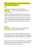 SOE Paramedic Final Exam Questions & Answers &lpar;Grade A&plus;&rpar;&period;docx&NewLine;&NewLine;
