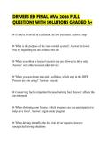 DRIVERS ED FINAL MVA 2026 FULL&NewLine;QUESTIONS WITH SOLUTIONS GRADED A&plus;