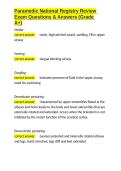 Paramedic National Registry Review Exam Questions & Answers &lpar;Grade A&plus;&rpar;&period;docx&NewLine;&NewLine;