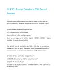NUR 131 Exam 4 Questions With Correct Answers