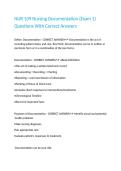 NUR 109 Nursing Documentation &lpar;Exam 1&rpar; Questions With Correct Answers&period;