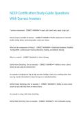 NCEP Certification Study Guide Questions With Correct Answers