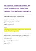 Soil Fumigation Examination Questions and &NewLine;Correct Answers &lpar;Verified Answers&rpar; Plus &NewLine;Rationales 2026 Q&A &vert; Instant Download Pdf
