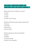 BOF MOD A PRACTICE PAPER 2026&NewLine;QUESTIONS WITH SOLUTIONS GRADED A&plus;