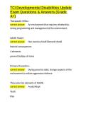 TCI Developmental Disabilities Update Exam Questions & Answers &lpar;Grade A&plus;&rpar;&period;docx&NewLine;&NewLine;