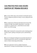 CAA PRACTICE PACK 2026 SOLVED&NewLine;QUESTION SET PREMIUM RESOURCE&NewLine;
