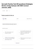 Servsafe Practice Test &lpar;50 questions&rpar; Strategies Review of Key Quizzes with 100&percnt; Correct Answers&comma; 2026