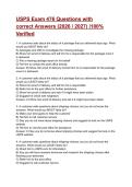 USPS Exam 476 Questions with correct Answers &lpar;2026 &sol; 2027&rpar; &vert;100&percnt; Verified&NewLine;