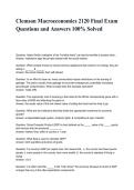 Clemson Macroeconomics 2120 Final Exam Questions and Answers 100- Solved&period;pdf&NewLine;&NewLine;