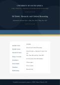 RCE2601 Exam Revision May&sol;June Past Papers & Answers 2026 &vert;Research and Critical reason&vert;