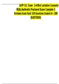 ALPP CLC Exam Certified Lactation Counselor Complete 300 Questions with Answers