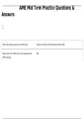 AME Midterm Practice Questions and Answers Complete