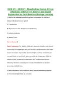 BIOD 171 Module 1&ndash;9 Exams &vert; BIOD 171 Microbiology &vert; Portage Learning &vert; Complete Exam Bundle with Detailed Verified Answers