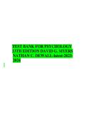 Test Bank for Psychology&comma; 13th Edition &vert; David G&period; Myers & C&period; Nathan DeWall