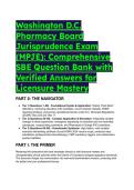 2026&sol;2027 Elite Washington D&period;C&period; MPJE Pharmacy Law Test Bank &lpar;88 Scenario-Based Questions&comma; Answers & Distractor Analysis&rpar;