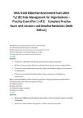WGU C182 Objective Assessment Exam 2026&NewLine;C182 Data Management for Organizations &ndash;&NewLine;Practice Exam &lpar;Part 1 of 5&rpar; Complete Practice&NewLine;Exam with Answers and Detailed Rationales &lpar;2026&NewLine;Edition&rsqb;&NewLine;