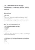 CPL250 Beaker Clinical Pathology Administration Exam Questions and Verified Answers&period;pdf&NewLine;&NewLine;