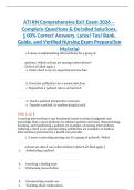 ATI RN Comprehensive Exit Exam &vert; Complete Questions & Verified Answers &vert; Final Nursing Exam Study Guide