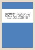 NEBOSH IGC Exam 2026 &vert; IG1 & IG2 Verified Q&A &vert; Graded A&plus; Study Guide