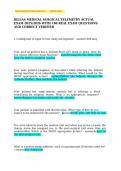 Relias Medical Surgical Telemetry Exam &vert; 180 Questions & Verified Answers &vert; Complete Practice Test
