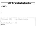 AME Midterm Practice Questions and Answers Complete Study Guide