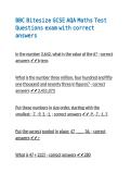 BBC Bitesize GCSE AQA Maths Test Questions exam with correct answers 