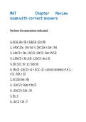 MAT 1033 Chapter 5 Review exam with correct answers