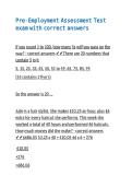 Pre-Employment Assessment Test exam with correct answers 
