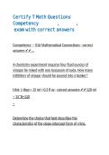Certify T Math Questions Competency 016 &comma;017&comma; 019 exam with correct answers