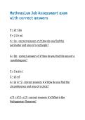 Mathnasium Job Assessment exam with correct answers