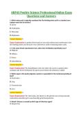 ARPAS Poultry Science Professional Examination V1&ndash;V4 &vert; ARPAS Poultry Science Professional Examination &vert; Complete Exam Bundle with Detailed Verified Answers