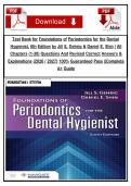 Test Bank for Foundations of Periodontics for the Dental Hygienist&comma; 6th Edition by Jill S&period; Gehrig & Daniel E&period; Shin &vert; All Chapters &lpar;1-38&rpar; Questions And Revised Correct Answers & explanations &lpar;2026 &sol; 2027&rpar; 100&percnt; Guaranteed Pass &vert;&vert;Complete A&plus; Guide&NewLine;