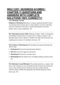 WGU C201 &vert; BUSINESS ACUMEN &vert; CHAPTER 11 QUESTIONS AND ANSWERS WITH COMPLETE SOLUTIONS 100&percnt; CORRECT&excl;&excl;&excl;