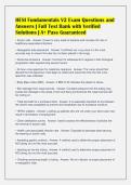 HESI Fundamentals V2 Exam Questions and&NewLine;Answers &vert; Full Test Bank with Verified&NewLine;Solutions &vert; A&plus; Pass Guaranteed