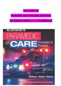 TEST BANK FOR PARAMEDIC CARE PRINCIPLES AND PRACTICE 6TH EDITION VOLUME 1 TO 5 BY BLEDSOE