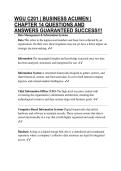 WGU C201 &vert; BUSINESS ACUMEN &vert; CHAPTER 14 QUESTIONS AND ANSWERS GUARANTEED SUCCESS&excl;&excl;&excl;