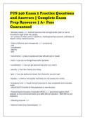 FCS 340 Exam 2 Practice Questions&NewLine;and Answers &vert; Complete Exam&NewLine;Prep Resource &vert; A&plus; Pass&NewLine;Guaranteed