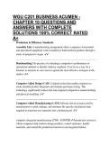WGU C201 BUSINESS ACUMEN - CHAPTER 10 QUESTIONS AND ANSWERS WITH COMPLETE SOLUTIONS 100&percnt; CORRECT RATED A&plus; 