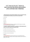 GCU NUR 316 EXAM 1&colon; MENTAL&NewLine;HEALTH FOUNDATIONS QUESTIONS&NewLine;AND ANSWERS 2026 VERIFIED&period;