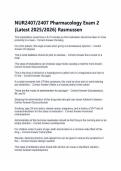 NUR2407&sol;2407 Pharmacology Exam 2 &lpar;Latest 2025&sol;2026&rpar; Rasmussen&NewLine;
